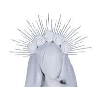 SunGoddess Crown Headband For Women VirginMary Halloween RoseFlower Hairband Party Dress Up Hairhoop Wedding Headpieces