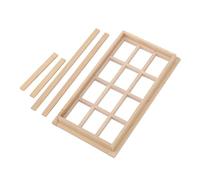 SUNGOOYUE 1/12 Dollhouse Mini Furniture Loseless Wood 12 Compared to Empty Window Empty Window Baby House Toy (Plain)