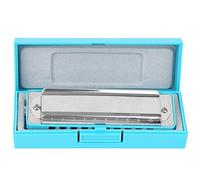 SUNGOOYUE 10 Hole Harmonica, Blues Harp with Phosphor Bronze Reeds and ABS Resin Body for Beginner Practice and Professional Performance (blue)