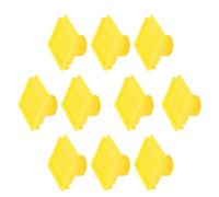 SUNGOOYUE 10PCS Beehive Entrance Gates White ABS Plastic Ventilation Window with Snap on Panel Bee Access Control and Airflow Management for Beekeepers and Nuc Boxes (Yellow)