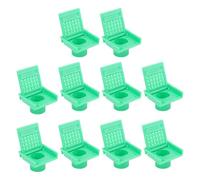 SUNGOOYUE 10PCS Beehive Entrance Gates White ABS Plastic Ventilation Window with Snap on Panel Bee Access Control and Airflow Management for Beekeepers and Nuc Boxes (Green)