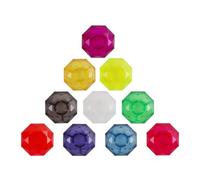 SUNGOOYUE 10pcs Guitar Effect Pedal Footswitch Toppers, Colorful Anti Slip Stomp Reinforced PC Protective Covers with Textured Surface for Guitar Pedal Board (RPP-3 Diamond Style Colorful)