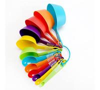 SUNGOOYUE 12Pcs Plastic Measuring Spoon Set, Graduated Tablespoon for Baking Kitchen Tools