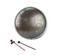 SUNGOOYUE 13 Inch 15 Notes D Key Steel Tongue Drum HandPan Tank Drum for Meditation Entertainment, Carbon Steel with Musical Scale, 13 Inches, Hand Pan HandPan (13inch)