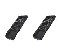 SUNGOOYUE 2 Packs 2.4GHz Cordless Touchpad, 2 Pcs Rechargeable Mini Thin USB Backlit Keyboard with Receiver USB Data Cable