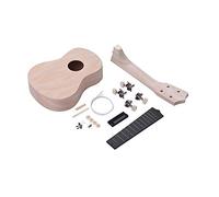 SUNGOOYUE 21 DIY Ukulele Kit, Basswood Bod Neck with Plastic Fingerboard Bridge Nylon String for Children and Friends, Easy to Paint and DIY