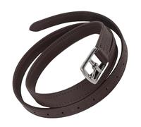 SUNGOOYUE 2PCS Equestrian Saddle Stirrup Straps Hobble Straps Horse Riding Stirrup Leathers with Stainless Steel Buckles for Horse Riding Equipment (Dark Brown)