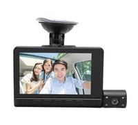 SUNGOOYUE 3 Channel Dash Cam, 1080P Front Rear Inside Car Camera with 170° Wide Angle, 4.0in Touch Screen, G Sensor, Loop Recording, Motion Detection, for Cars with 32GB Card Support