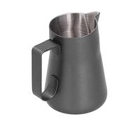 SUNGOOYUE 304 Steel Latte Art Pitcher, 20oz Long Spout (350ML Black)