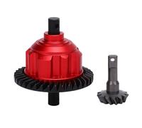 SUNGOOYUE 37T 13T Rear Differential Gear Diff Gear 37T 13T Rear Diff Kit Replacement for TRAXXAS 1/10 MAXX SLASH RC Car with High Hardness Cr Metal Easy DIY Installation (Red)