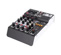 SUNGOOYUE 4 Channel Sound Mixer, Bluetooth USB MP3 DJ Mixer with 48V Power and 6.35mm XLR Inputs, for Computer Recording Karaoke Studio Live Streaming