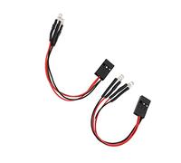 SUNGOOYUE 4LED 2Pcs Modified LED Light, 110mm/4.3in 5-9V Headlights RC Accessory 1/24 1/18 Scale Remote Control Car Accessory for Axial Scx24