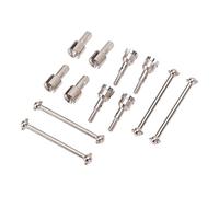 SUNGOOYUE 4pcs RC Diff Cup Joint Axle Set, C Dogbone Adapter RC DIY Part for A949 A959 A969 A979 K929 1/18 RC Car(Silver)