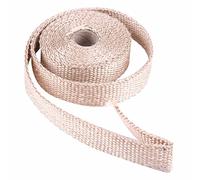 SUNGOOYUE 5m High Temperature Insulation Tape, High Thermal Wrap with Superior Performance, Extreme Heat Resistant for Car Pipe Protection, 4 Stainless Steel Cable Ties Included (Ti Color)