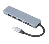SUNGOOYUE 6 in 1 USB C Hub Adapter with 4K , 100W PD, USB 3.0, Memory Card, Ethernet for Dell Laptop