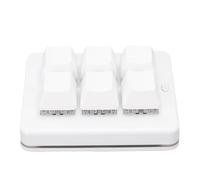 SUNGOOYUE 6 Key Mechanical Keyboard, Programmable Macro Keypad with Hot Swappable Switch, Wired USB Ergonomic Gaming Keyboard for OS X PC Laptop (White)