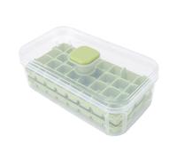 SUNGOOYUE 64-Cell Silicone Ice Maker, Push-Button Cube Drop (Green)