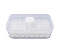 SUNGOOYUE 64-Cell Silicone Ice Maker, Push-Button Cube Drop (White)