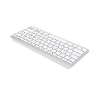 SUNGOOYUE 78 Keys Wireless Keyboard, Ultra Slim Bluetooth Office Keyboard with Silent Buttons for Computer Laptop Tablet (Silver)