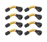 SUNGOOYUE 8 Pack Tire Valve Extension Adapters Valve Stem Extenders Valve Extensions Aluminum Alloy Bent 40 Degree for Vacuum Tires with Rubber Seal for Electric Scooters Bikes