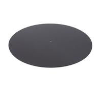 SUNGOOYUE Acrylic Turntable Mat, Noise Reduction Shock Absorption Antistatic Non Slip Record Pad, with Central Label Groove for Stable Playback, for All Standard 12 Inch Record P (Transparent Black)