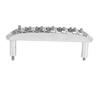 SUNGOOYUE Adjustable Threaded Saddle Guitar Bridge, Replacement for Jag J Master Style Guitars with Body Anchors, Solves String Slippage and Improves Sustain (Silver)