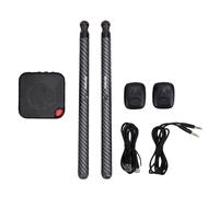 SUNGOOYUE Air Drum Set, Virtual 3D Motion Sensing Electronic Drumsticks with Pedals and Audio Converter for Quiet Practice and Portable Drumming