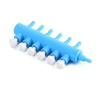 SUNGOOYUE Aquarium Air Splitter Valve Plastic Air Control Lever 3 Way 2PCS Fish Tank Oxygen Distributor with 4mm Outlets and 4mm 8mm Inlet for Aquarium Pump Use (6 Heads)