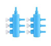 SUNGOOYUE Aquarium Air Splitter Valve Plastic Air Control Lever 3 Way 2PCS Fish Tank Oxygen Distributor with 4mm Outlets and 4mm 8mm Inlet for Aquarium Pump Use (3 heads, 2 sold each)