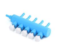 SUNGOOYUE Aquarium Air Splitter Valve Plastic Air Control Lever 3 Way 2PCS Fish Tank Oxygen Distributor with 4mm Outlets and 4mm 8mm Inlet for Aquarium Pump Use (5 heads)