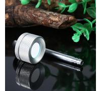 SUNGOOYUE Aquarium CO2 Atomiser Aluminium Alloy Carbon Dioxide Diffuser 6cm with Suction Cup Precise Bubbles Easy Cleaning for Fish Tank Planted Aquarium Betta Tank (Silver)