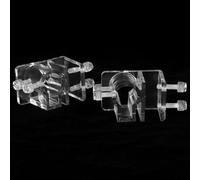 SUNGOOYUE Aquarium Hose Holder Acrylic Soft Tube Fixture 2PCS for 12-16mm Pipe, Hot Bent Transparent Tube Clamp, Keyhole Fit and Screw Mount for Fish Tank Wall 5-15mm