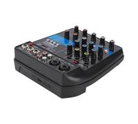 SUNGOOYUE Audio Mixer, Professional 4 Channel USB Stereo Line Mixer with Built in Effect Processor and 2 Bands EQ, for Stage Equipment and Condenser Mic (GB Plug)