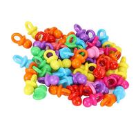 SUNGOOYUE Baby Baptism Mini -Acrylic Pacifier Sortion Package for a Calming Birthday Party 100PCs (Real Color Mixed Color)