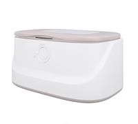 SUNGOOYUE Baby Wipe Warmer Intelligent Temperature Control Large Capacity Wet Wipes Heater Dispenser for Night Use with Night Light- PP Material (Grey)