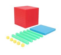 SUNGOOYUE Base 10 Blocks Set, Place Value Math Learning Counting Cubes with 121 Colorful Plastic Blocks for Kids School Home Early Education