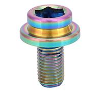 SUNGOOYUE Bicycle Crank Screw, Titanium Alloy M8*15mm Bottom Bracket Bb Axle Screws Crank Arm (Colorful)