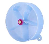 SUNGOOYUE Bird Feeder Toy Plastic Foraging Wheel Seed Food Container 13cm with 5 Food Slots Cage Mounted Interactive Feeding for Budgie Parakeet Canary Finch Cockatoo Dove (Blue)