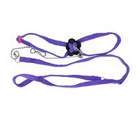 SUNGOOYUE Bird Harness and Leash Fiber Adjustable Flying Leash 0.8 X 120cm Anti Bite Training Rope Washable Reusable for Outdoor Use Budgies Parakeets Cockatiels (Purple 27.5x9.5x2cm/50.2x3.74x0.79in)
