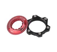 SUNGOOYUE Brake Center Lock Adapter, Center-Lock Hubs Disc Brake Rotor for Converting Center-Lock Hubs to fit Rotors(Red&Black)