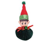 SUNGOOYUE Christmas Elf, Christmas Decoration Figurine Festive Holiday Decor with Vibrant Colors, Long Lasting Polyester Fiber for Home Decor Shelf Tabletop Decoration (Dark Green)