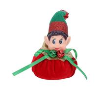 SUNGOOYUE Christmas Elf, Christmas Decoration Figurine Festive Holiday Decor with Vibrant Colors, Long Lasting Polyester Fiber for Home Decor Shelf Tabletop Decoration (Red)