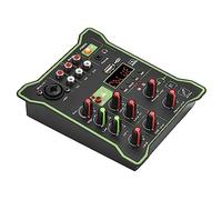 SUNGOOYUE Compact 5-Channel Audio Mixer Sound Mixing Console USB Interface with Built In Reverb Effect for DJ Recording Live Broadcast Karaoke with MP3 Input, Made of Metal Shell, Compact