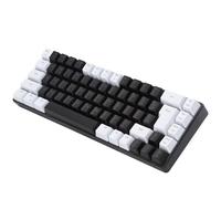 SUNGOOYUE Contrast Color Wired Membrane Gaming Keyboard 68 Keys USB Interface RGB Backlit Computer Keyboard, Mechanical-like Game for Entertainment (White Black)