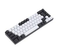 SUNGOOYUE Contrast Color Wired Membrane Gaming Keyboard 68 Keys USB Interface RGB Backlit Computer Keyboard, Mechanical-like Game for Entertainment (Black and White)