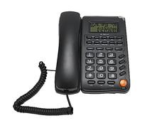 SUNGOOYUE Corded Phone, Landline Telephone with Big Buttons 16 Bit HD Display Caller ID Date Time, with Non Slip Pad and Branch Line Interface, for Home Elderly Seniors (Black)