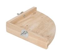 SUNGOOYUE Corner Stand Wooden Corner Platform Rack 18 X 18 X 4cm Rest Stand for Bird Cage Shelf Easy Install Space Saving Perch for Parrots Budgies Hamsters Chinchillas