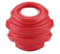 SUNGOOYUE Dog Chew Ball Toy Rubber Pet Teething Toy 11.5cm Red Interactive Tooth Cleaning Ball for Puppy Small and Medium Dogs Indoor Fetch Chew Training