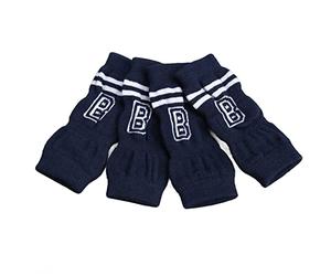 SUNGOOYUE Dog Elbow Protector 4Pcs Cotton Polyurethane Knitted Leg Warmers Dog Leg Socks for Joint Coverage Flexible Fit for Small Medium Pets Indoor (M)