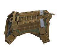 SUNGOOYUE Dog Harness Vest Polyester Adjustable No Pull Training Vest with Handle Green L for Hiking Camping Working Dogs Large Medium Breeds Escape Proof Fit (L)
